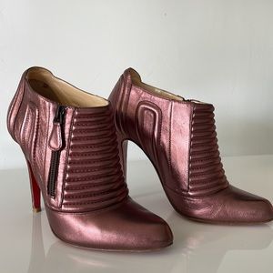 Christian Louboutin Sigourney Napa Boots Booties - sz 38